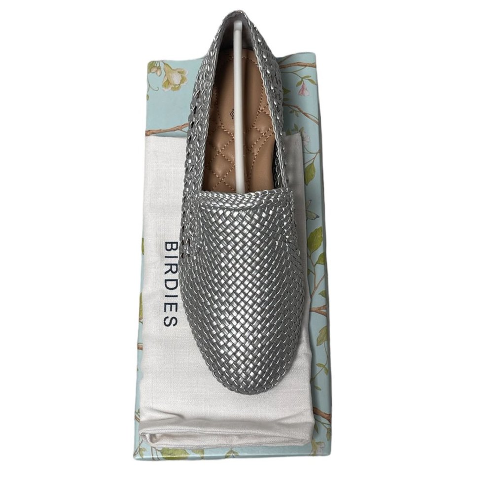 "SPECIAL PRICE " Birdies The Starling Woven Loafers SILVER - Picture 3 of 7